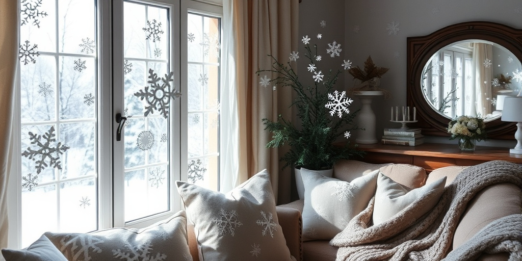 Winter Deko Ideen - - Schneeflocken-Motive für winterliches Flair