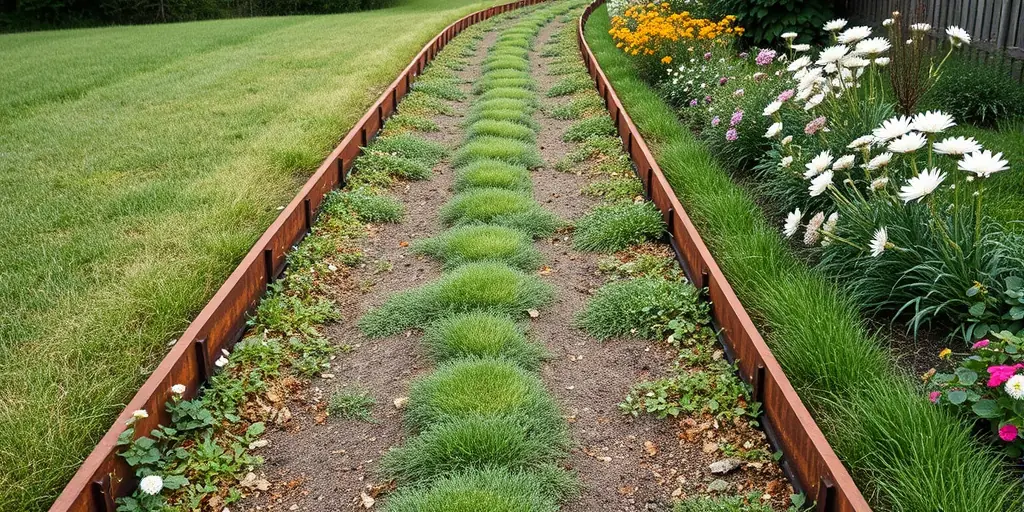 Beetumrandungen aus Rost