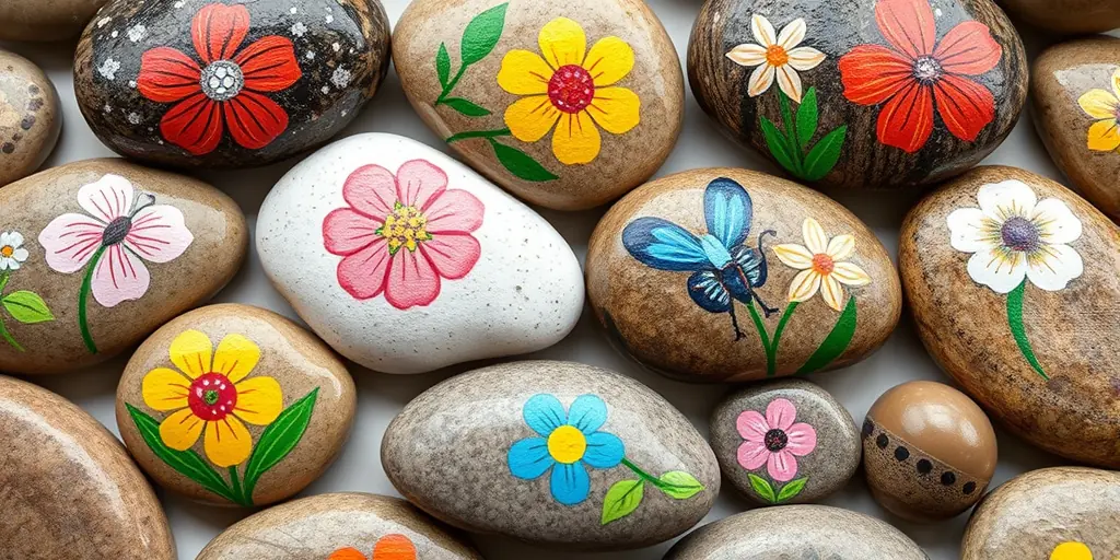 Bemalte Steine als Deko-Elemente