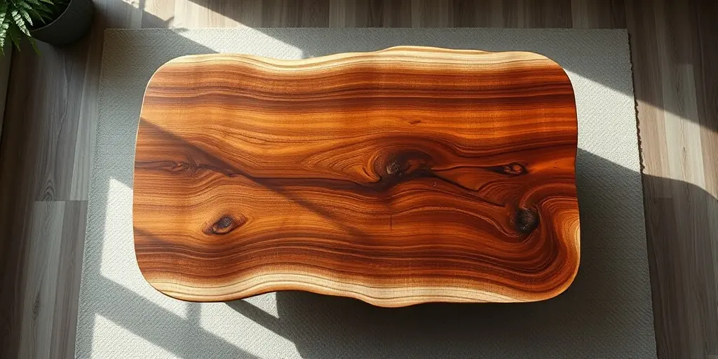 Couchtisch aus Holzstamm