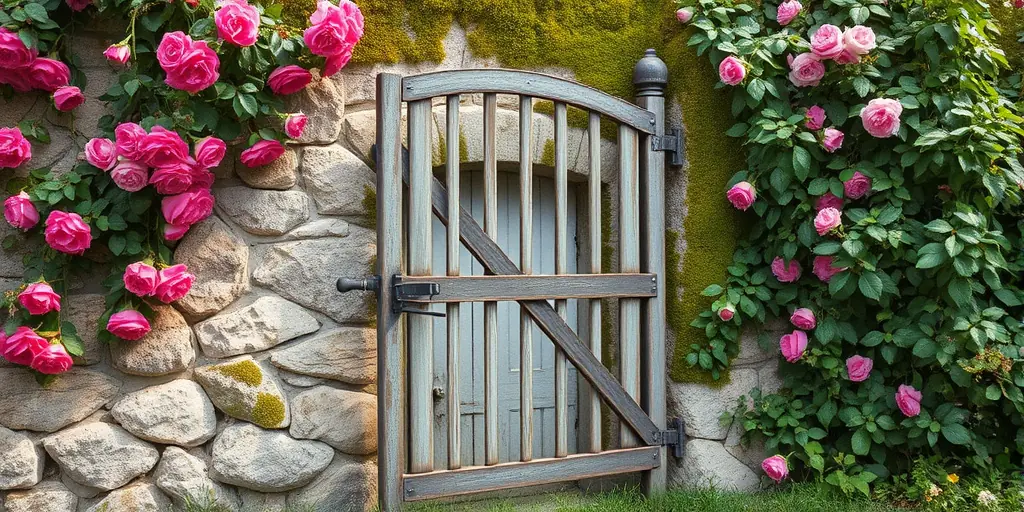 Das alte Gartentor als Blickfang