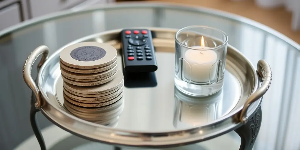 Das Tablett in verschiedenen Räumen