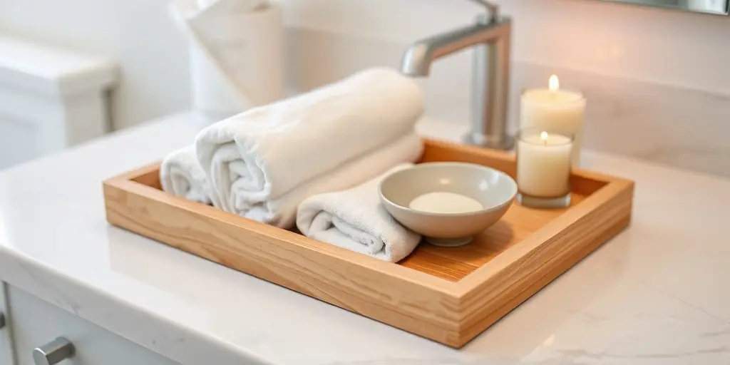 Deko Tablett im Badezimmer