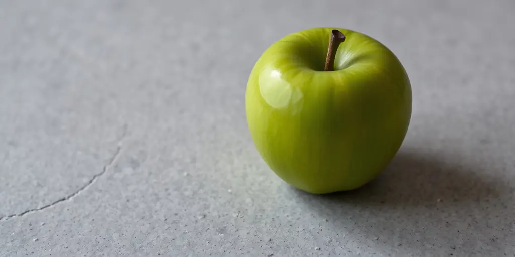 Der Apfel in Schale und Korb