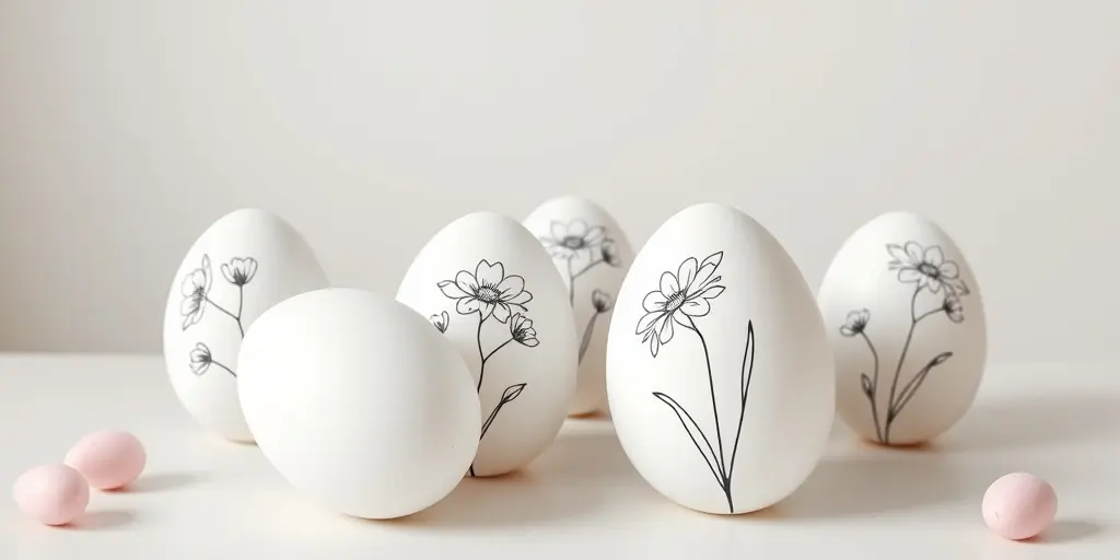 Eleganz in Schlichtheit: Minimalistische Ostereier