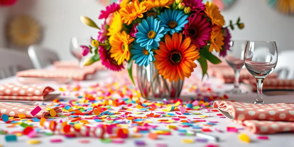 Farbenfrohe Akzente setzen: Bunte Tischdeko