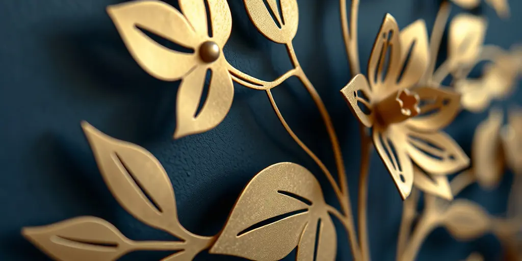 Florale Metall Deko: Natürliche Schönheit