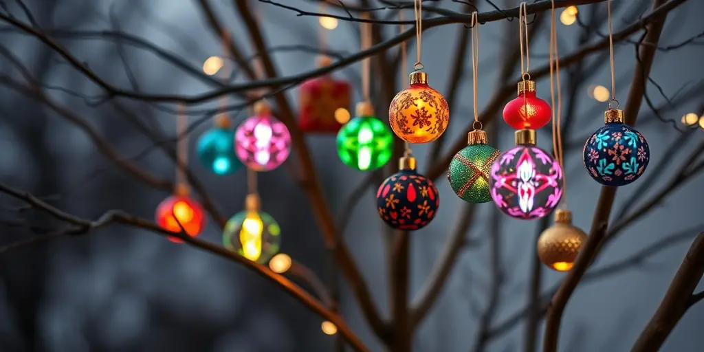 Funkelnde Bäume und Sträucher