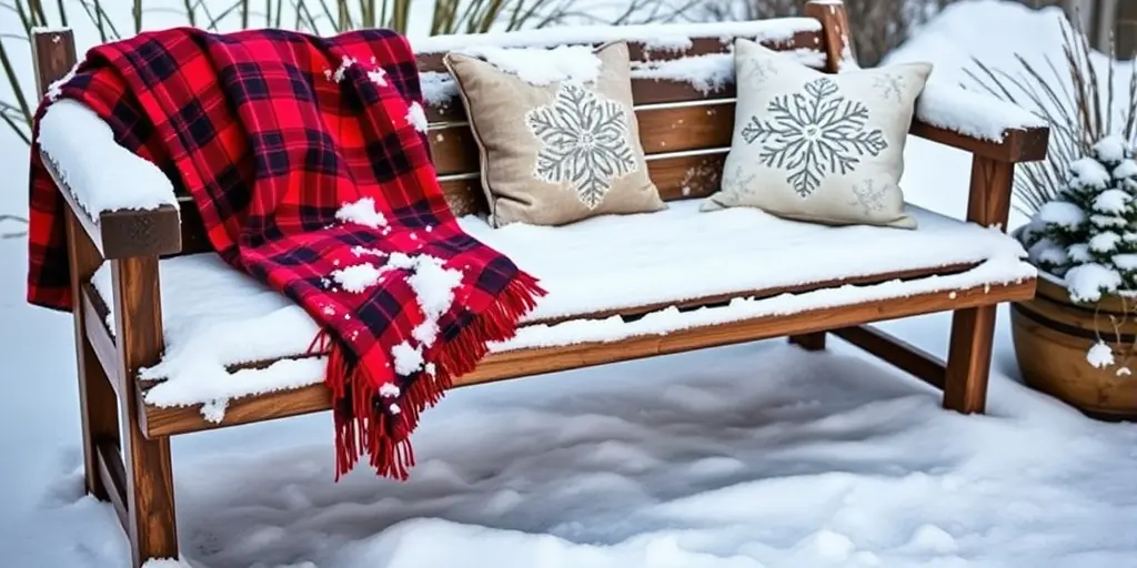 Gartenmöbel weihnachtlich dekorieren
