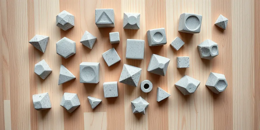 Geometrische Formen aus Beton