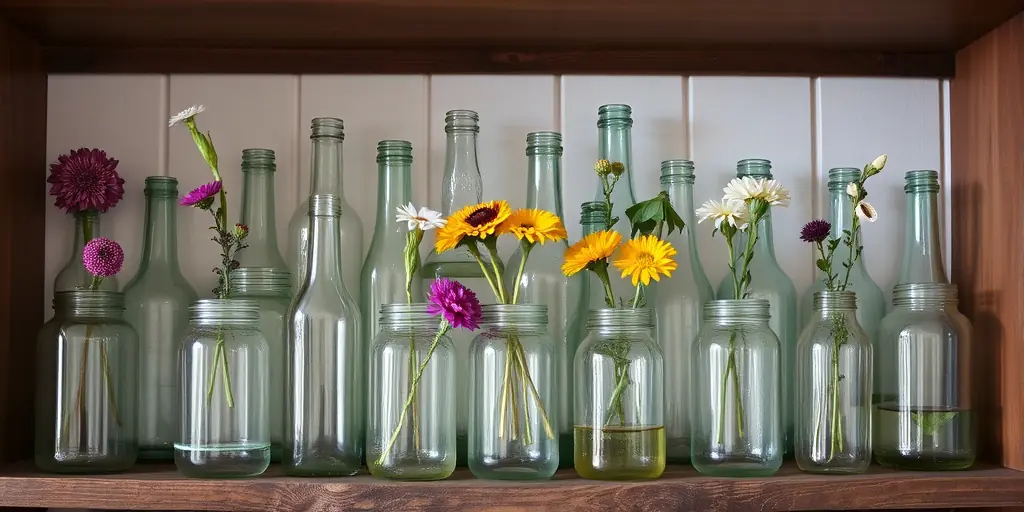 Glasflaschen: Vielseitige Vasen