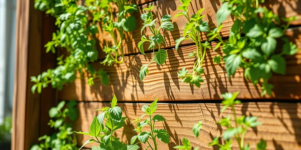 Grüne Oase mit Pflanzen