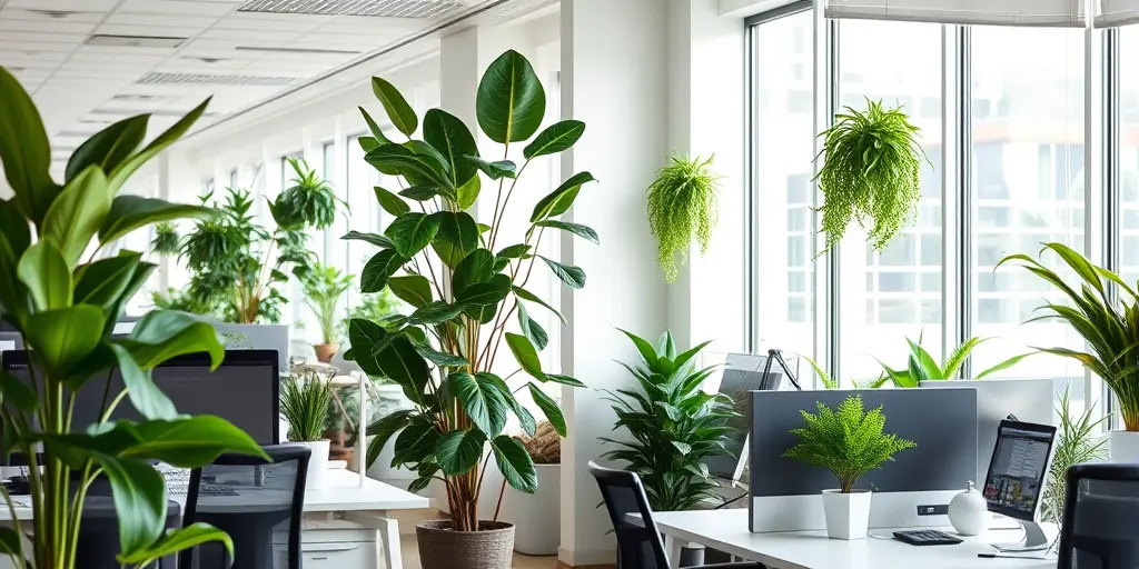 Grünes Büro: Künstliche Pflanzen für mehr Wohlbefinden