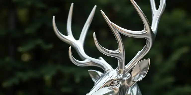 hirsch-deko-silber