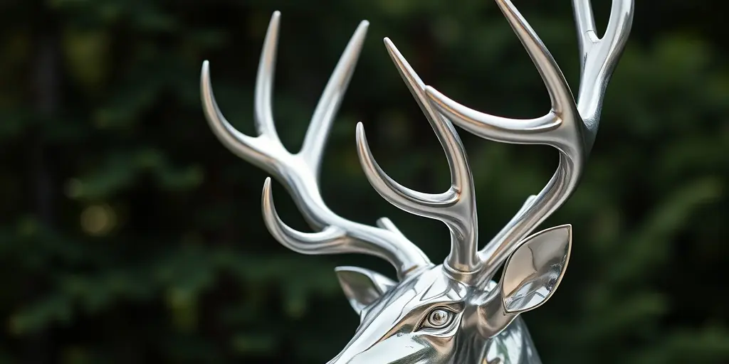 hirsch-deko-silber