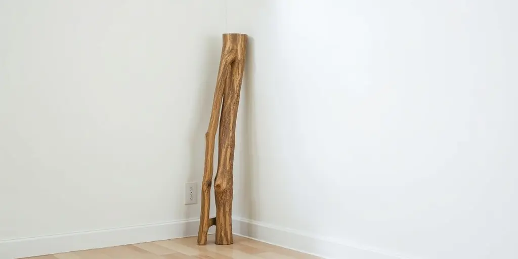 Holzstamm als Skulptur