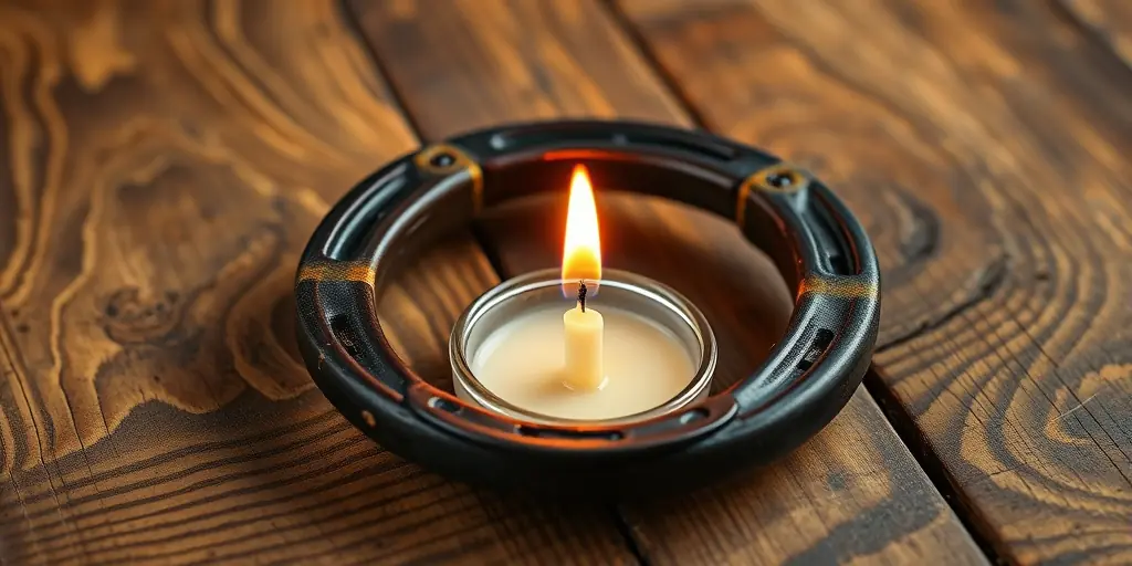 Hufeisen-Kerzenhalter: Stimmungsvolles Licht
