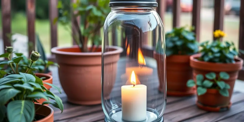 Kerzenlicht im Freien genießen