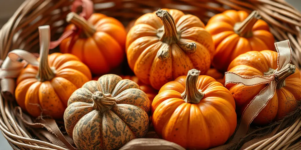 Kürbisse bekleben und verzieren