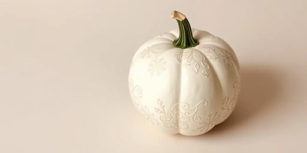 Kürbisse mit Stiften verzieren