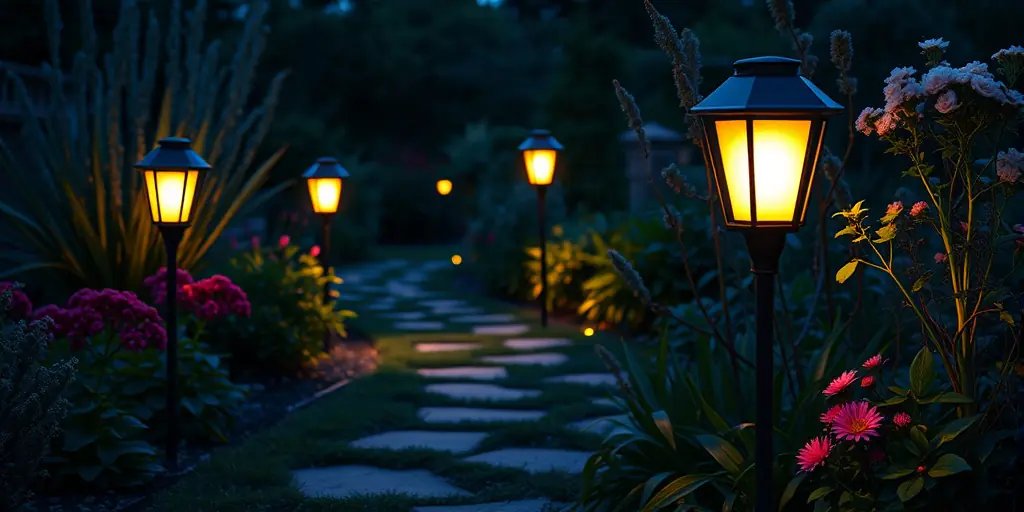 Lichter im Garten und auf der Terrasse