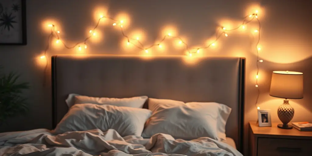Lichterketten im Schlafzimmer