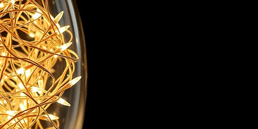 Lichterketten in Glasvasen