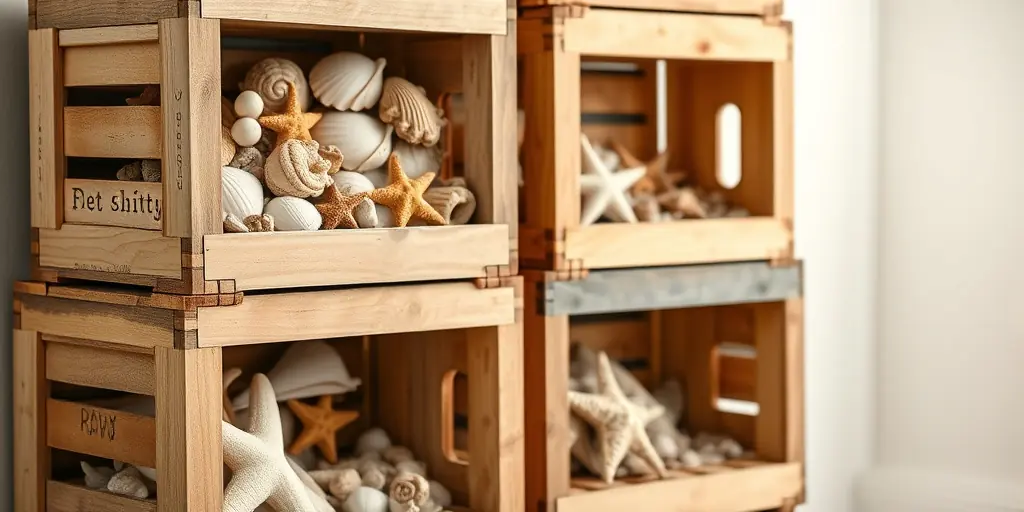 Maritime Holzkisten-Dekoration