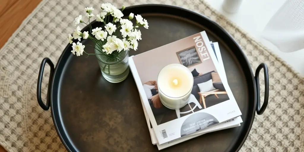 Materialien für runde Tabletts