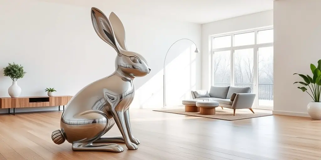Metallhasen: Modern und Elegant