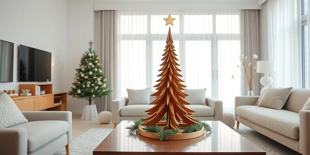 Moderne Tannenbaum Holz Deko