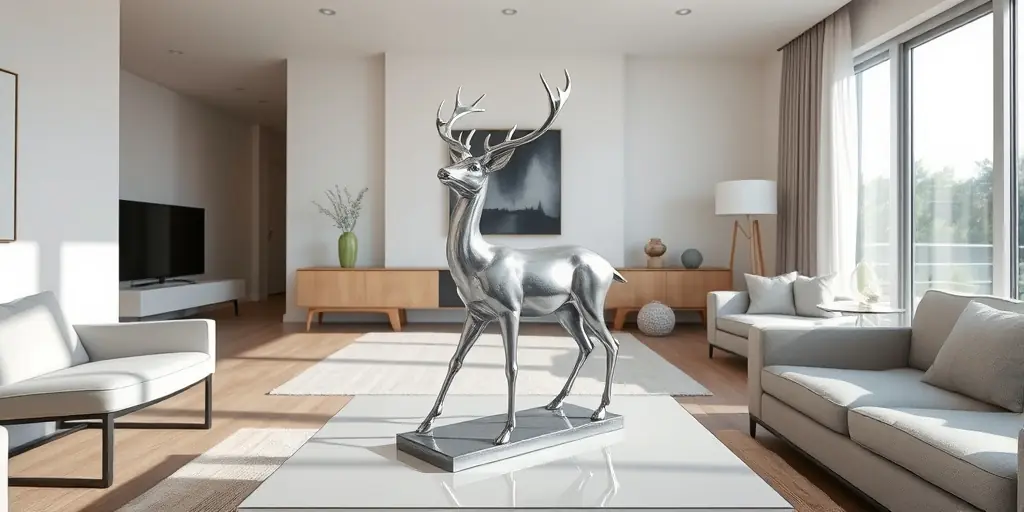 Moderner Minimalismus mit Hirsch