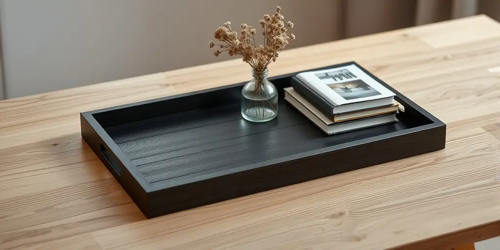 Natürlich Schön: Schwarze Holztabletts