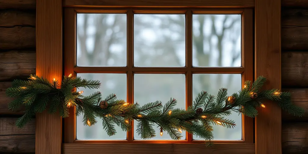 Natürliche Holzdeko mit LED-Akzenten