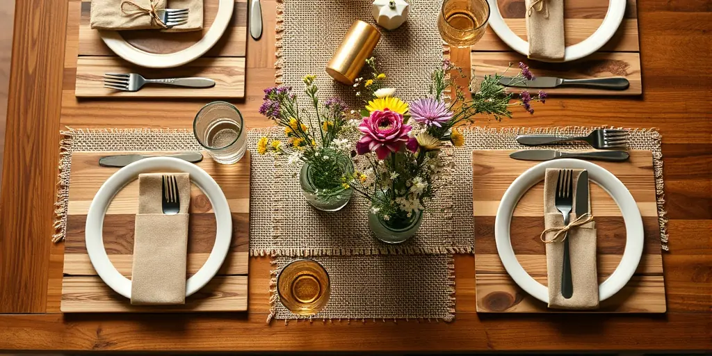 Natürliche Tischdeko: Rustikal und gemütlich