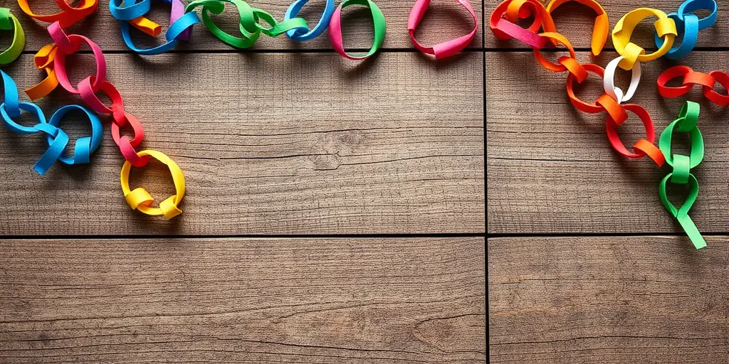 Papierketten: Bunte Vielfalt