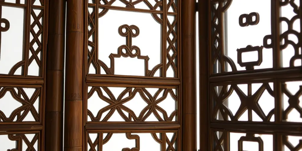 Raumteiler aus Bambus