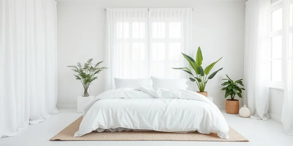 Schlafzimmer in Weiß: Ruhe und Entspannung