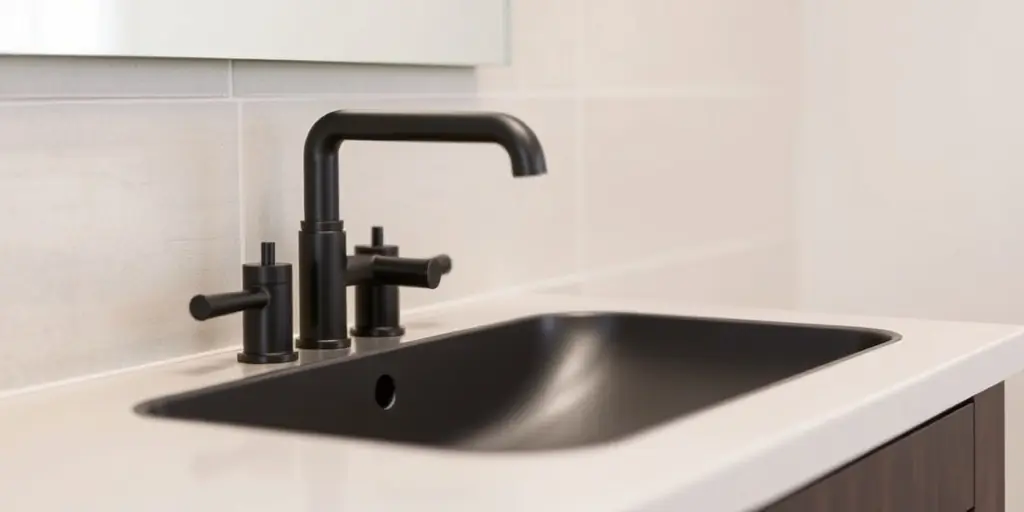 Schwarz Matt im Badezimmer