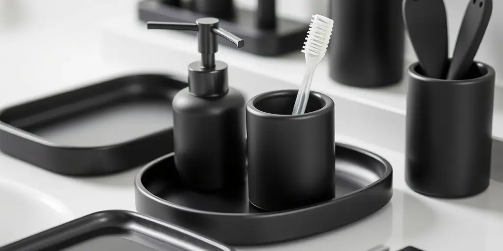 Schwarze Akzente mit Accessoires