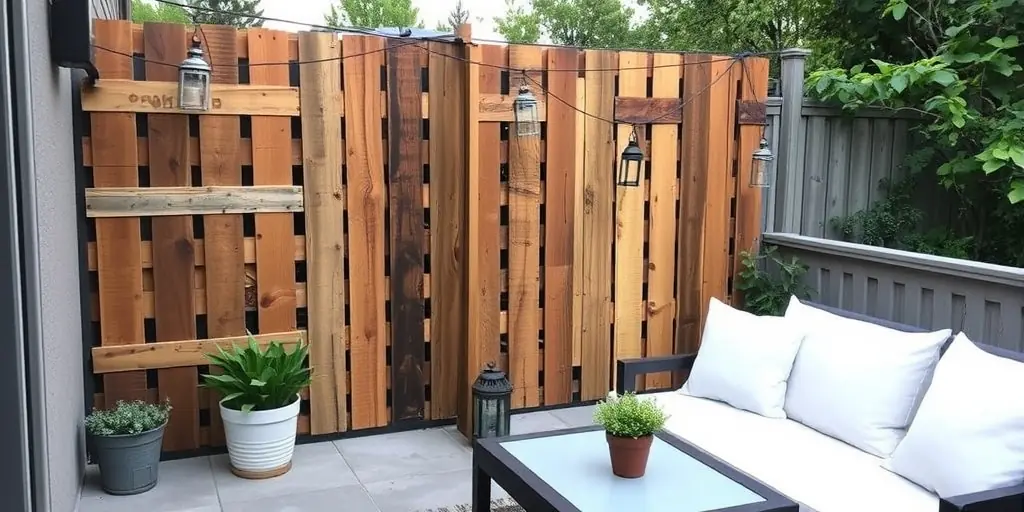 Sichtschutz aus Paletten