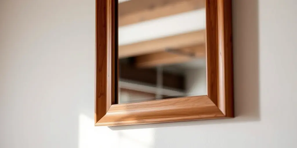 Spiegel mit Holzrahmen