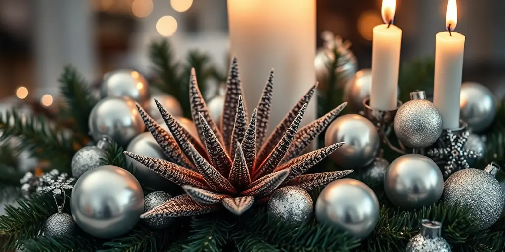 Stacheldrahtpflanze in der Weihnachtsdeko