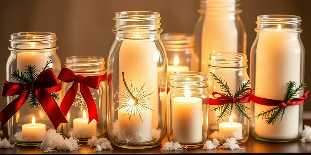 Stimmungsvolle Windlichter aus alten Gläsern