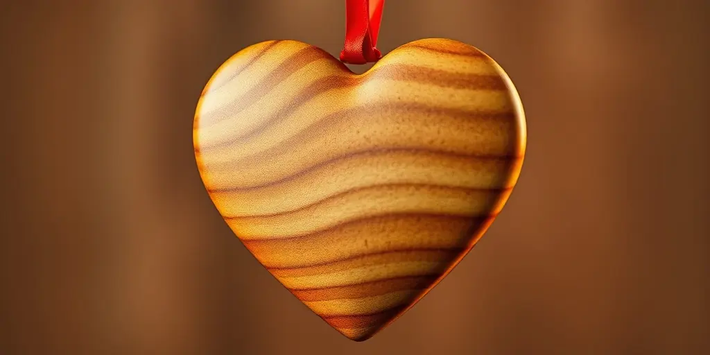 Symbolträchtige Holzherzen