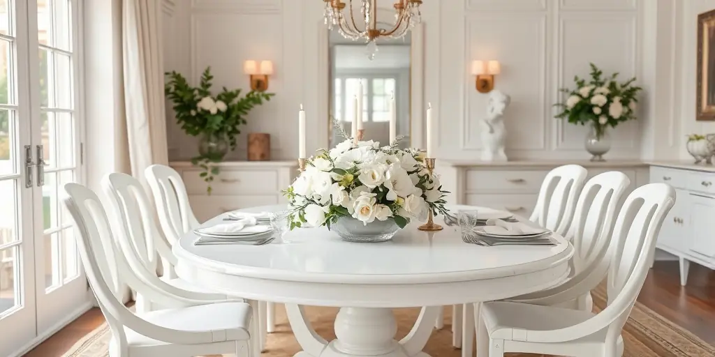 Tischdeko in Weiß: Elegant und zeitlos