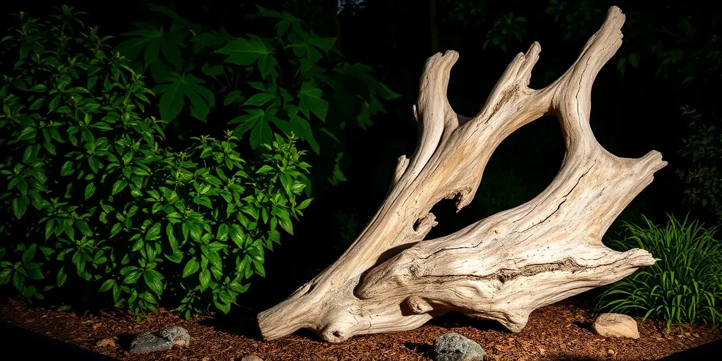 Treibholz als Skulptur