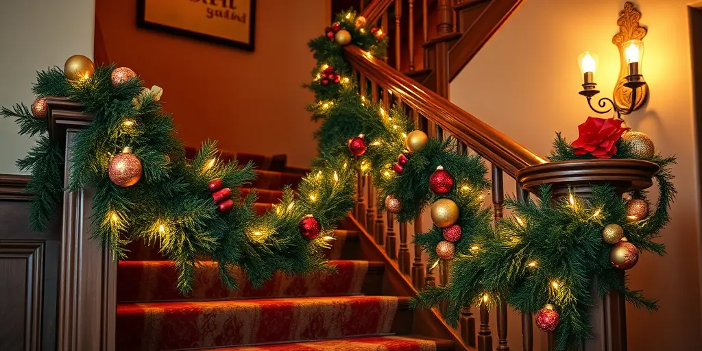 Treppenaufgang: Vertikale Dekoration