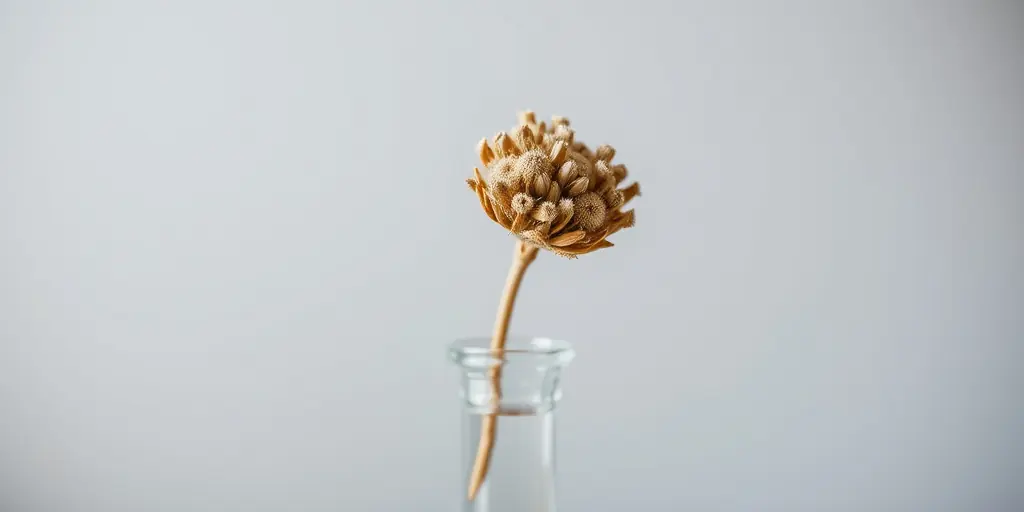 Trockenblumen in Vasen