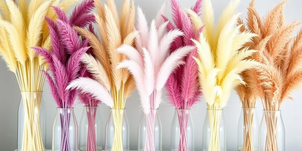 Verschiedene Pampasgras-Arten